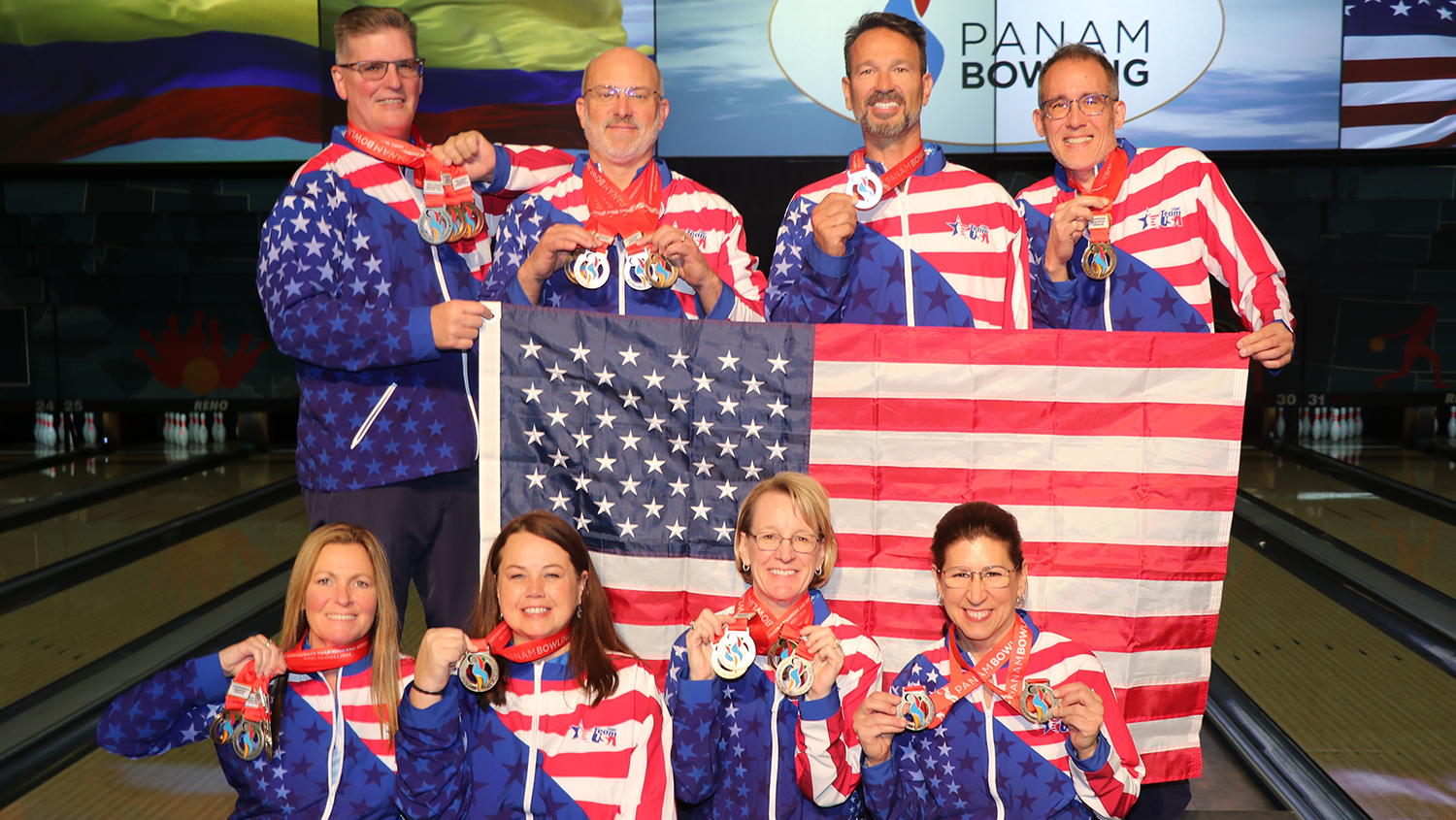 Senior Team USA's women and men at the 2024 PANAM Bowling Championships Senior Team USA's women and men at the 2024 PANAM Bowling Championships